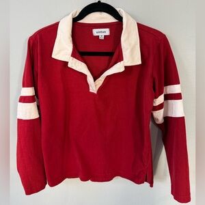 Women's Red Long Sleeve Top